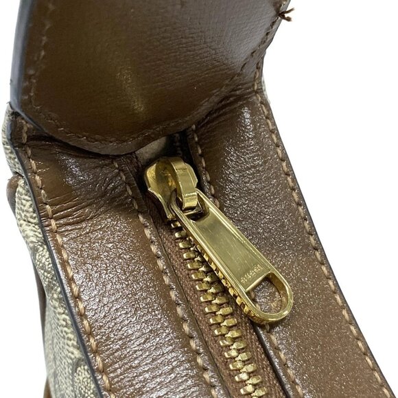 Auth GUCCI GG Half Moon Shape Mini Bag 726843 Beige Dark Brown PVC Leather - Picture 11 of 16